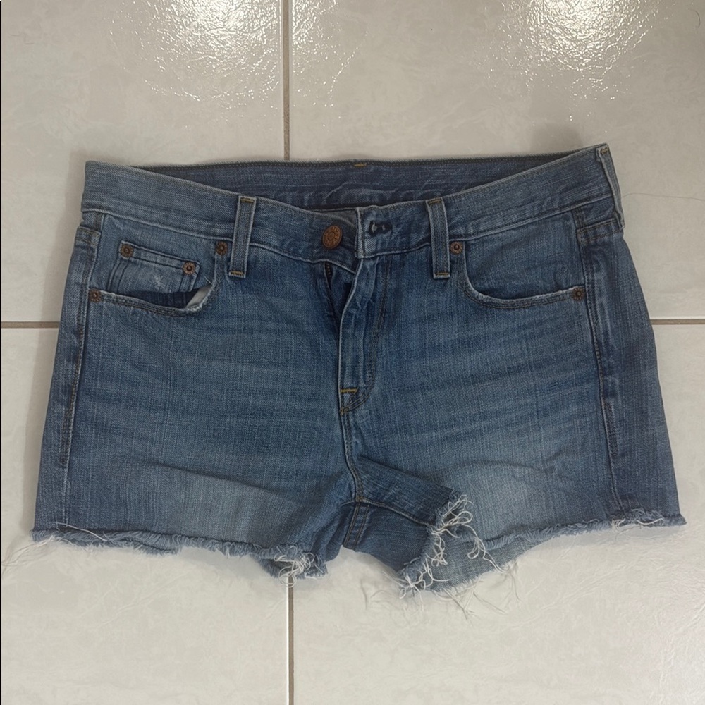 J. Crew Blue Jean Shorts Classic Cutoff Style